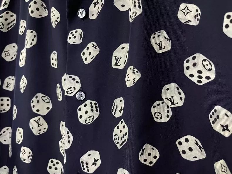 Louis Vuitton louis vuitton silk logo shirt in navy-dmc Size US L / EU 52-54 / 3 - 2 Thumbnail