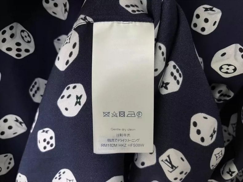 Louis Vuitton louis vuitton silk logo shirt in navy-dmc Size US L / EU 52-54 / 3 - 3 Thumbnail