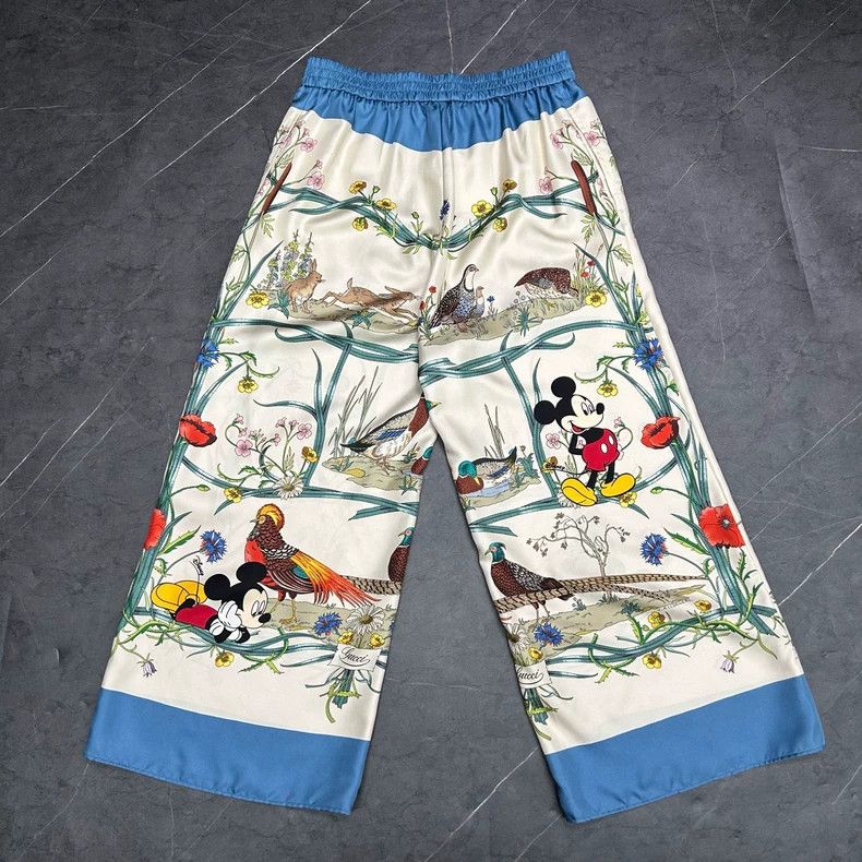 gucci disney mickey silk pajama pants-dmc