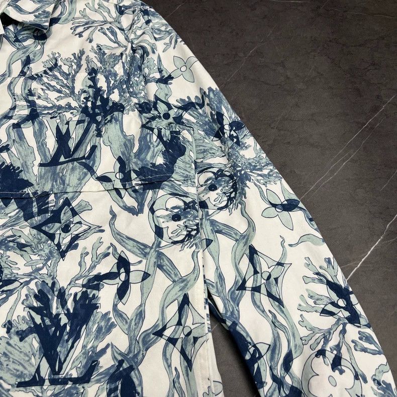 Louis Vuitton louis vuitton coral print denim shirt XXL-dmc Size US XXL / EU 58 / 5 - 3 Thumbnail