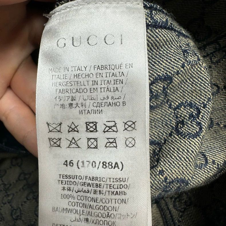 Gucci gucci monogram denim jacket size 46-dmc Size US L / EU 52-54 / 3 - 6 Thumbnail