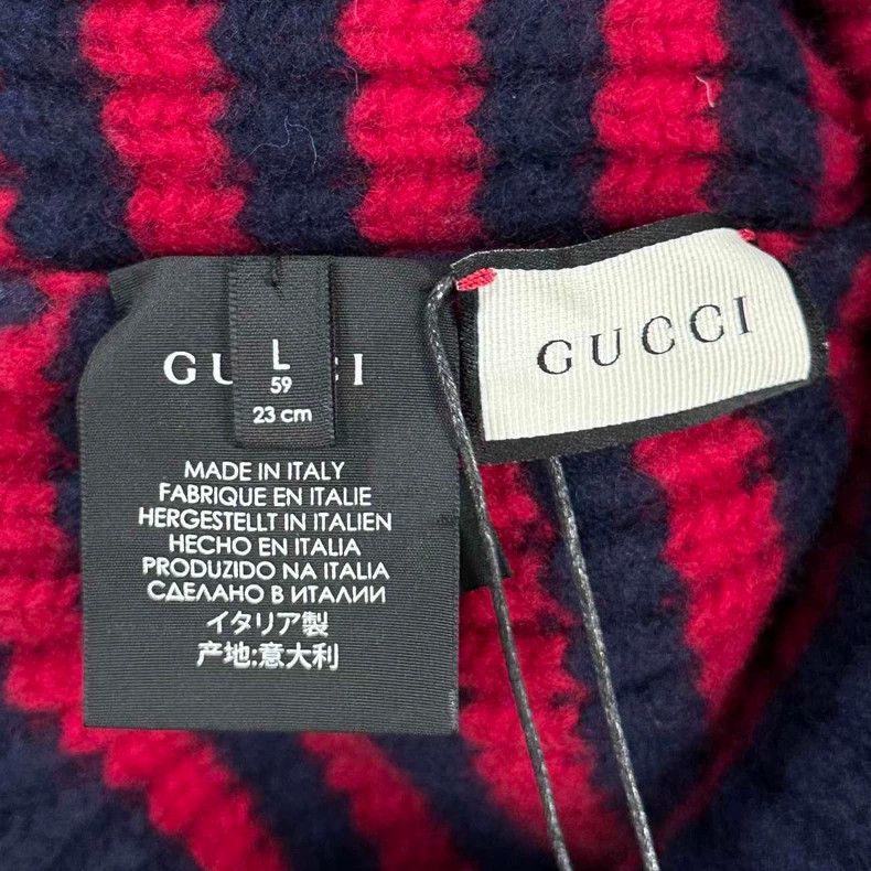Gucci striped bee knit hat by gucci-dmc Size ONE SIZE - 4 Thumbnail