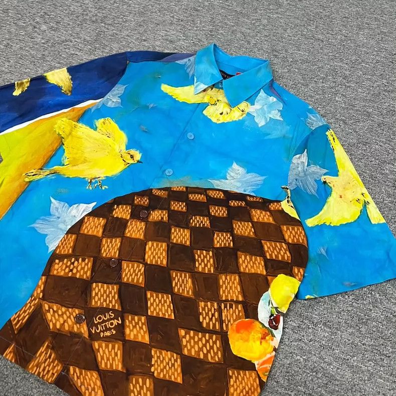 Louis Vuitton louis vuitton bird floral short sleeve shirt-dmc Size US L / EU 52-54 / 3 - 3 Thumbnail
