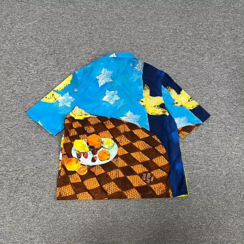 Louis Vuitton louis vuitton bird floral short sleeve shirt-dmc Size US L / EU 52-54 / 3 - 2 Thumbnail