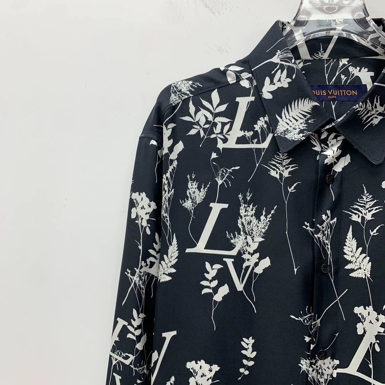 Louis Vuitton louis vuitton black floral logo print shirt-dmc Size US XL / EU 56 / 4 - 3 Thumbnail