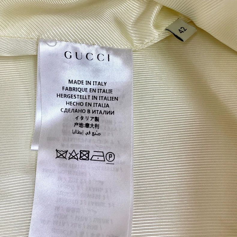Gucci beige logo patterned wool coat with pockets-dmc Size US L / EU 52-54 / 3 - 6 Thumbnail