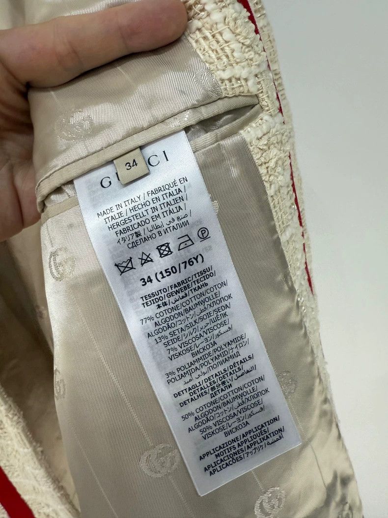 Gucci beige and red tweed Gucci jacket-dmc Size US M / EU 48-50 / 2 - 5 Thumbnail