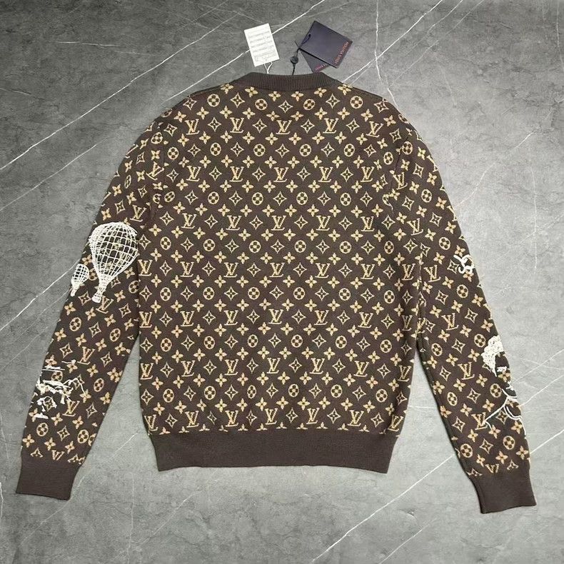 Louis Vuitton louis vuitton brown knitted graffiti sweater-dmc Size US M / EU 48-50 / 2 - 2 Thumbnail