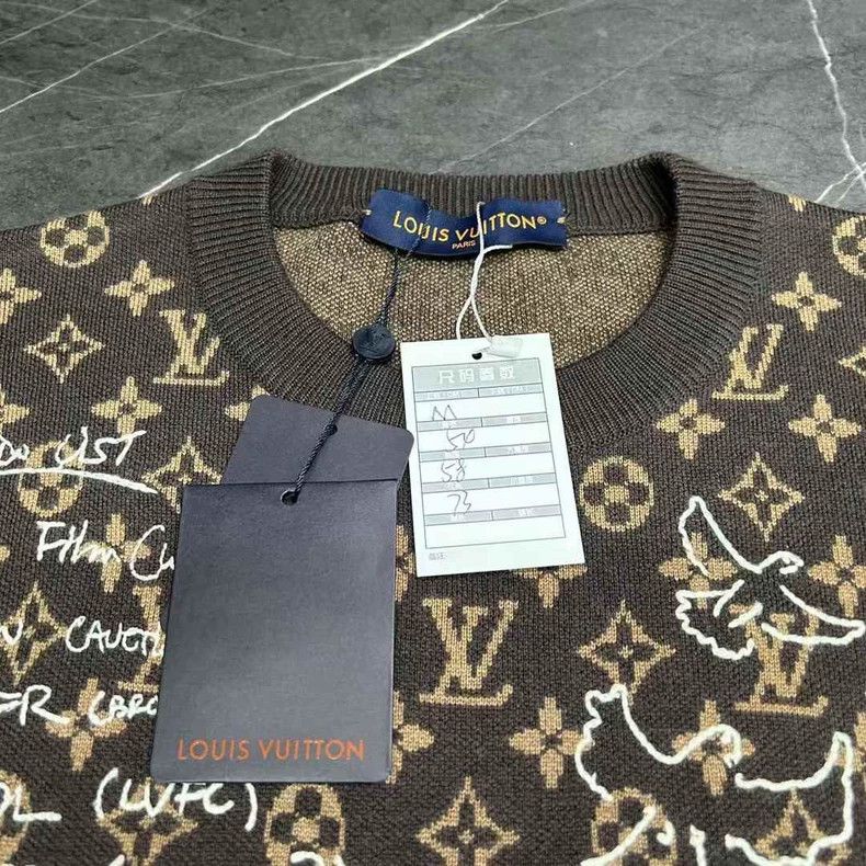 Louis Vuitton louis vuitton brown knitted graffiti sweater-dmc Size US M / EU 48-50 / 2 - 4 Thumbnail