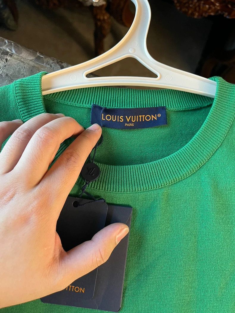 Louis Vuitton louis vuitton green knitted t-shirt with tags-dmc Size US XL / EU 56 / 4 - 4 Thumbnail