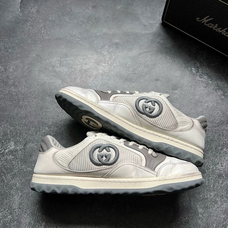 Gucci gucci mac80 gray and white sneakers-dmc Size US 9 / EU 42 - 5 Thumbnail