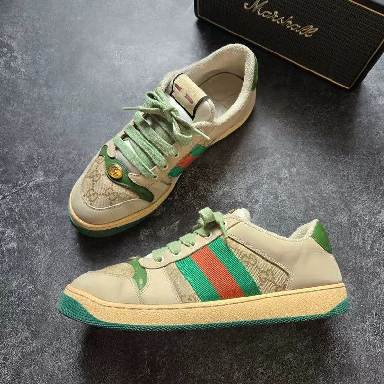 Gucci gucci distressed print sneakers size 7.5-dmc Size US 7.5 / EU 40-41 - 2 Thumbnail