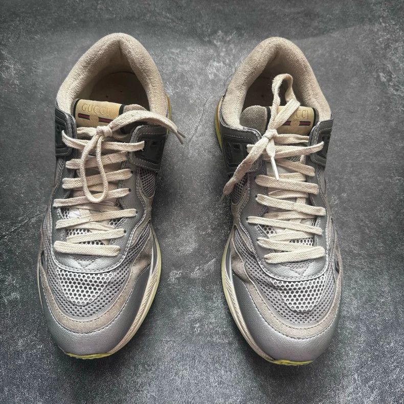 Gucci gucci ultrapace gray yellow running shoes-dmc Size US 10 / EU 43 - 2 Thumbnail