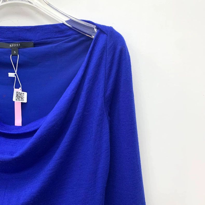 Gucci gucci deep blue cowl neck long sleeve top-dmc Size US S / EU 44-46 / 1 - 3 Thumbnail