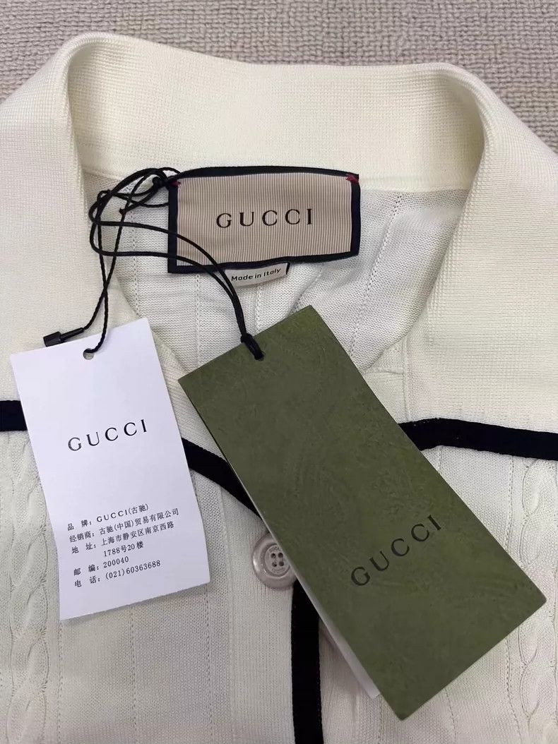 Gucci gucci short sleeve knit top with logo-dmc Size US S / EU 44-46 / 1 - 5 Thumbnail