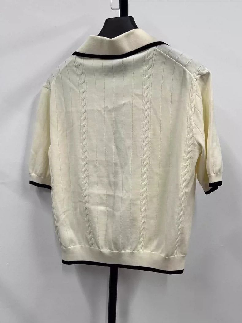 Gucci gucci short sleeve knit top with logo-dmc Size US S / EU 44-46 / 1 - 2 Thumbnail