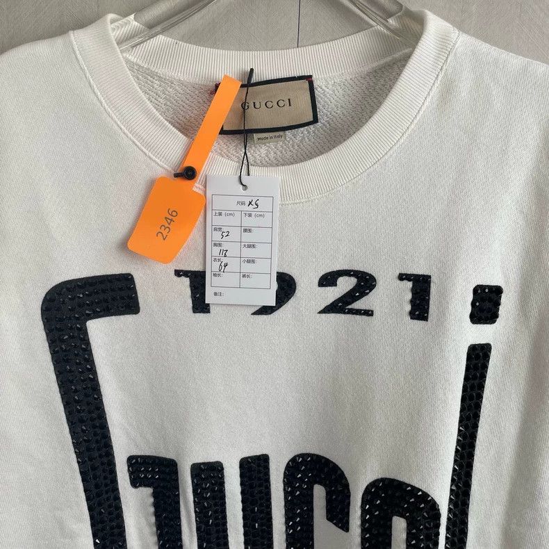 Gucci gucci 1921 rhinestone white sweatshirt-dmc Size US XS / EU 42 / 0 - 2 Thumbnail