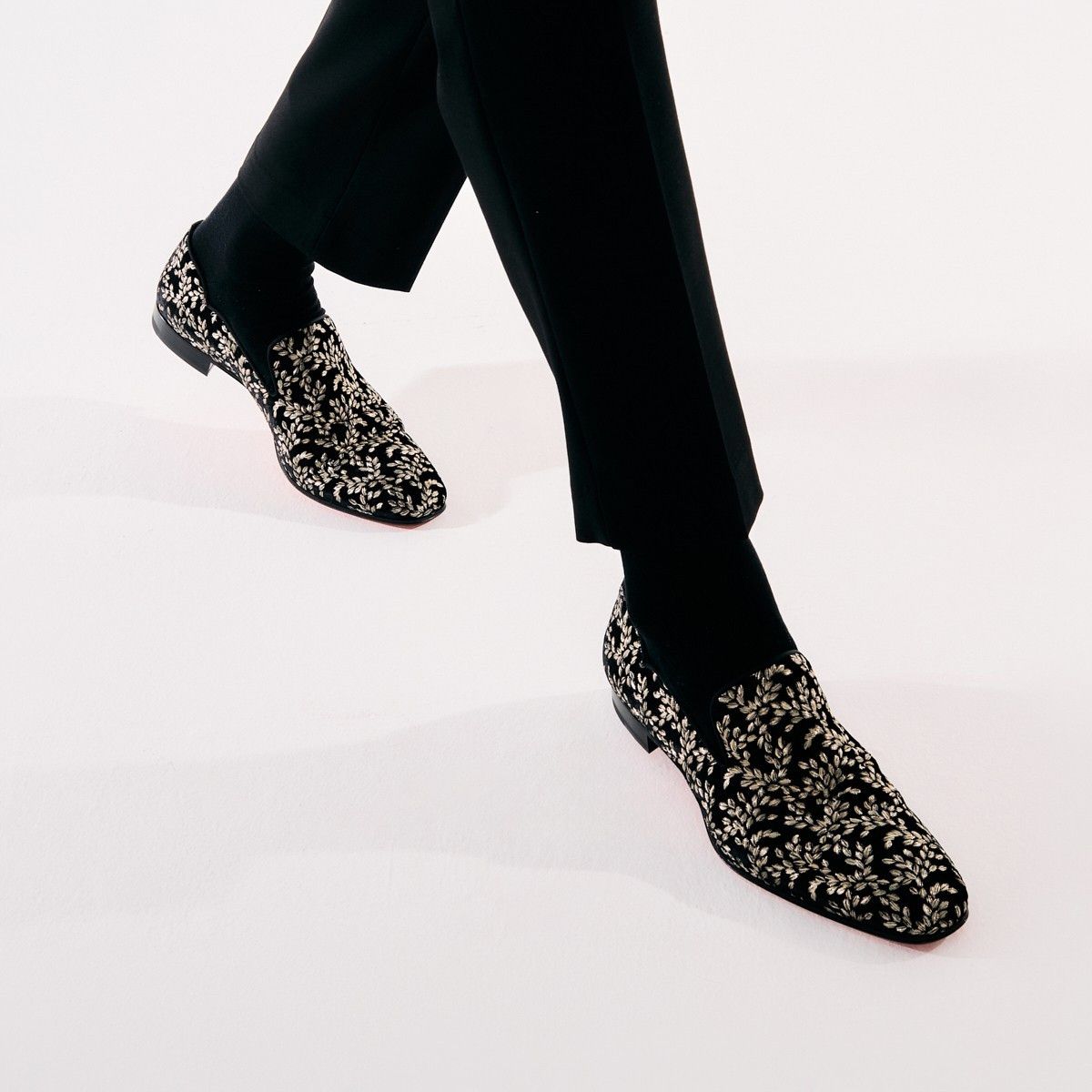 Christian Louboutin dandy chick with silver patterns Size US 12 / EU 45 - 2 Thumbnail