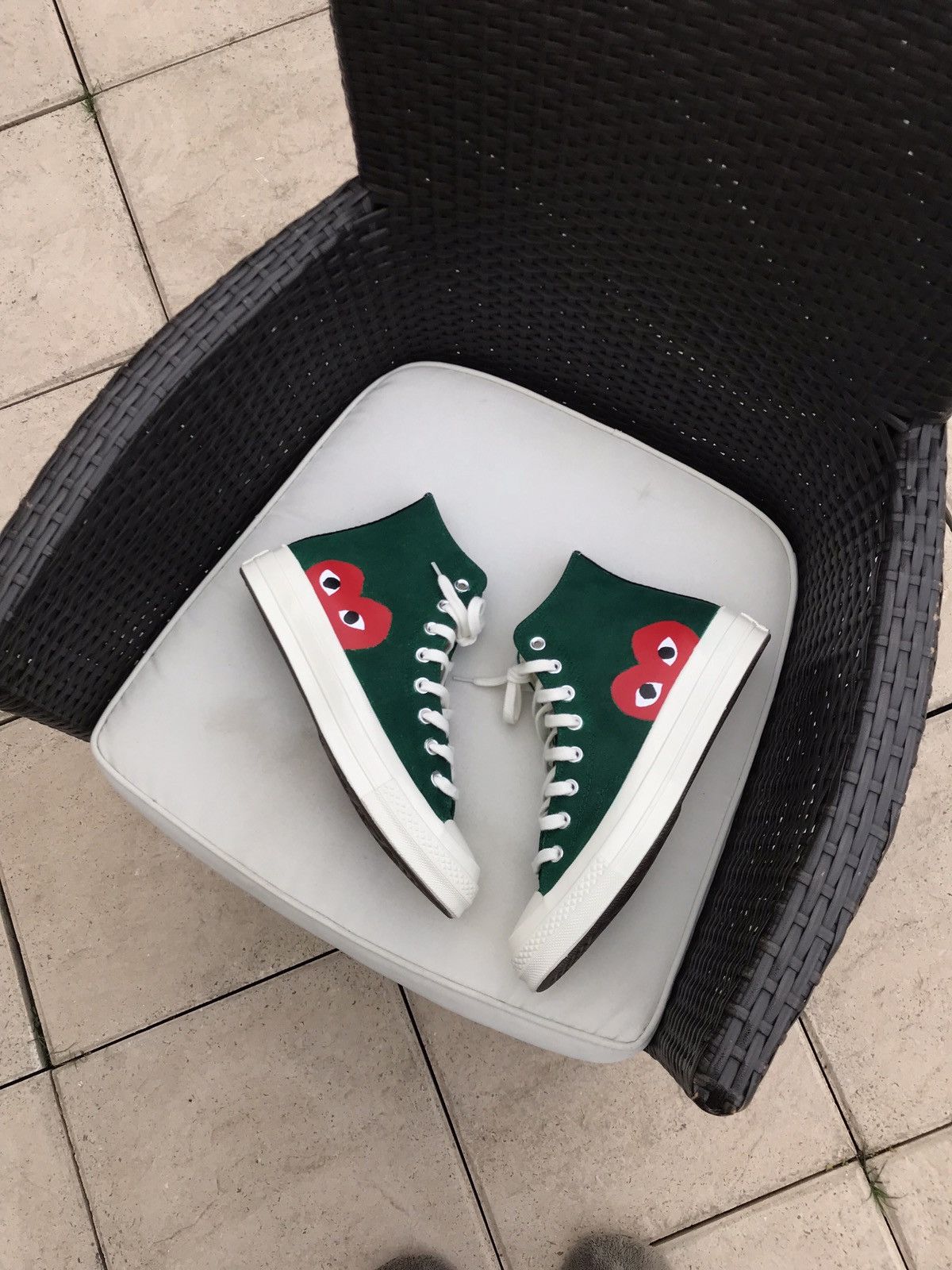 Tradition Sikker orm Converse Converse X CDG Custom “Green Forest” | Grailed