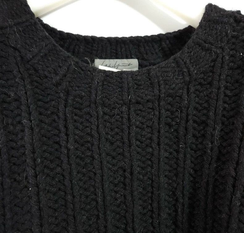 Yohji Yamamoto yohji yamamoto black oversized knit sweater-dmc Size US M / EU 48-50 / 2 - 3 Thumbnail