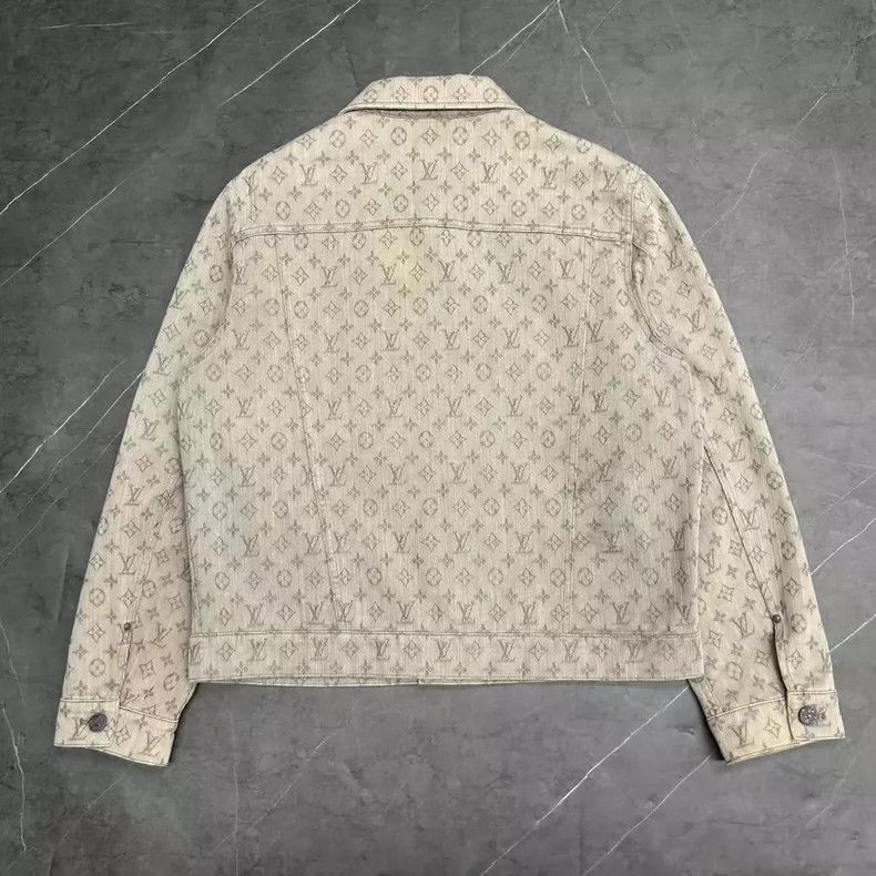 Louis Vuitton louis vuitton gray logo denim jacket-dmc Size US L / EU 52-54 / 3 - 2 Thumbnail
