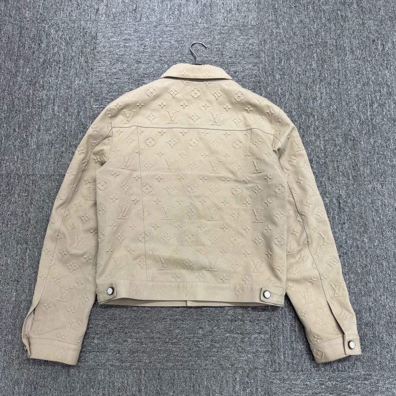 Louis Vuitton louis vuitton embossed denim jacket in khaki-dmc Size US L / EU 52-54 / 3 - 2 Thumbnail