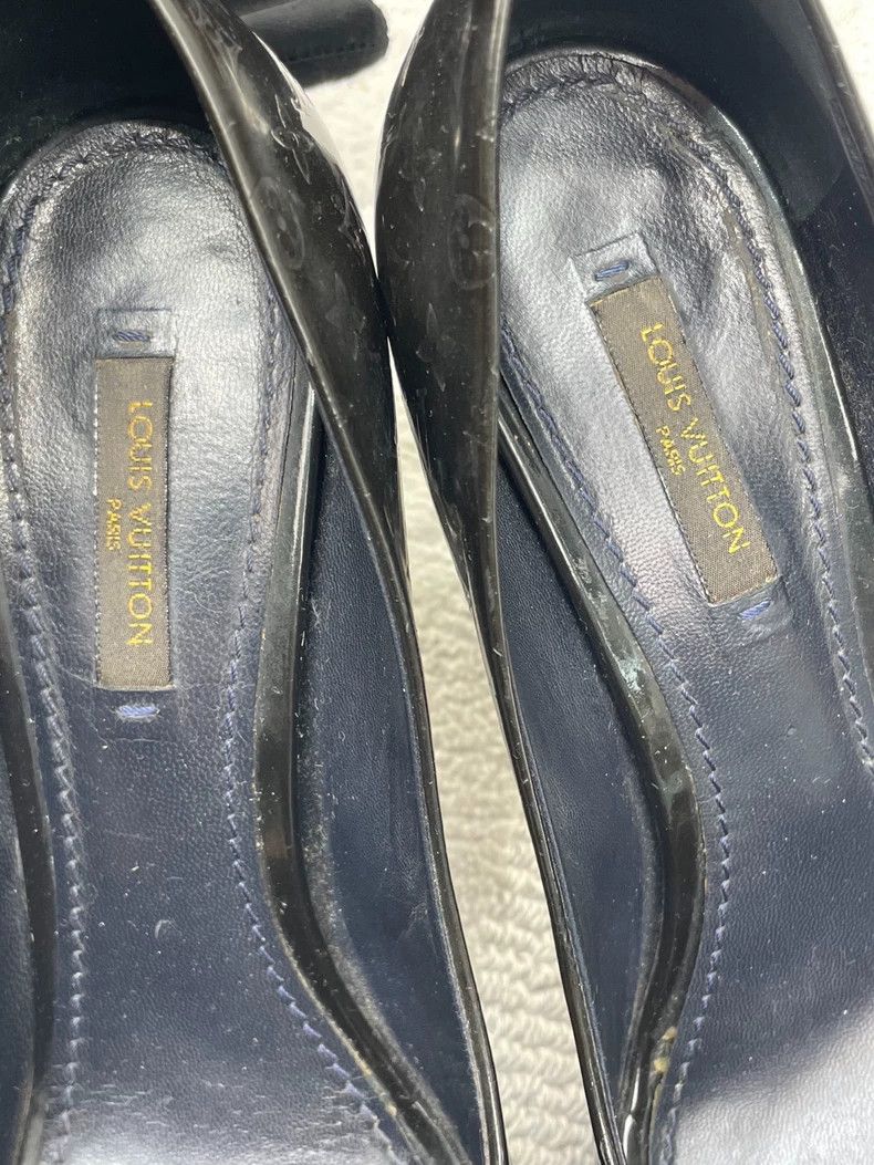 Louis Vuitton chic black high-heeled platform shoes-dmc Size US 7.5 / EU 40-41 - 4 Thumbnail