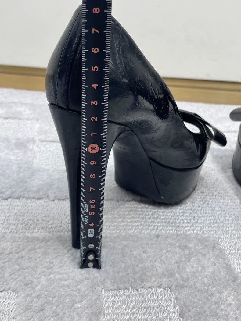 Louis Vuitton chic black high-heeled platform shoes-dmc Size US 7.5 / EU 40-41 - 7 Thumbnail
