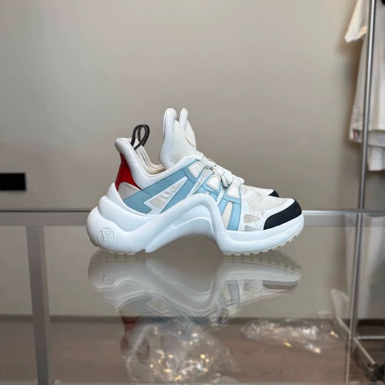 Louis Vuitton lv archlight white and blue sneakers-dmc Size US 6 / EU 39 - 2 Thumbnail