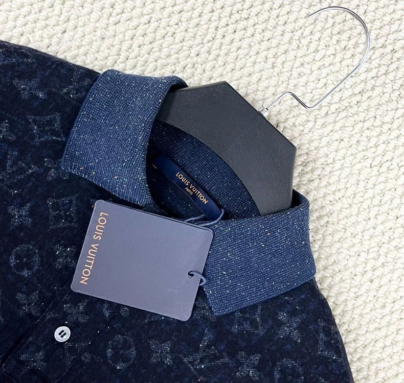 Louis Vuitton louis vuitton navy blue short sleeve polo-dmc Size US L / EU 52-54 / 3 - 3 Thumbnail