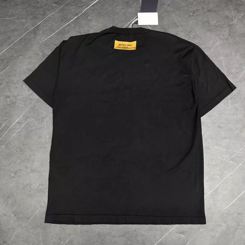 louis vuitton black logo knit short sleeve shirt-dmc