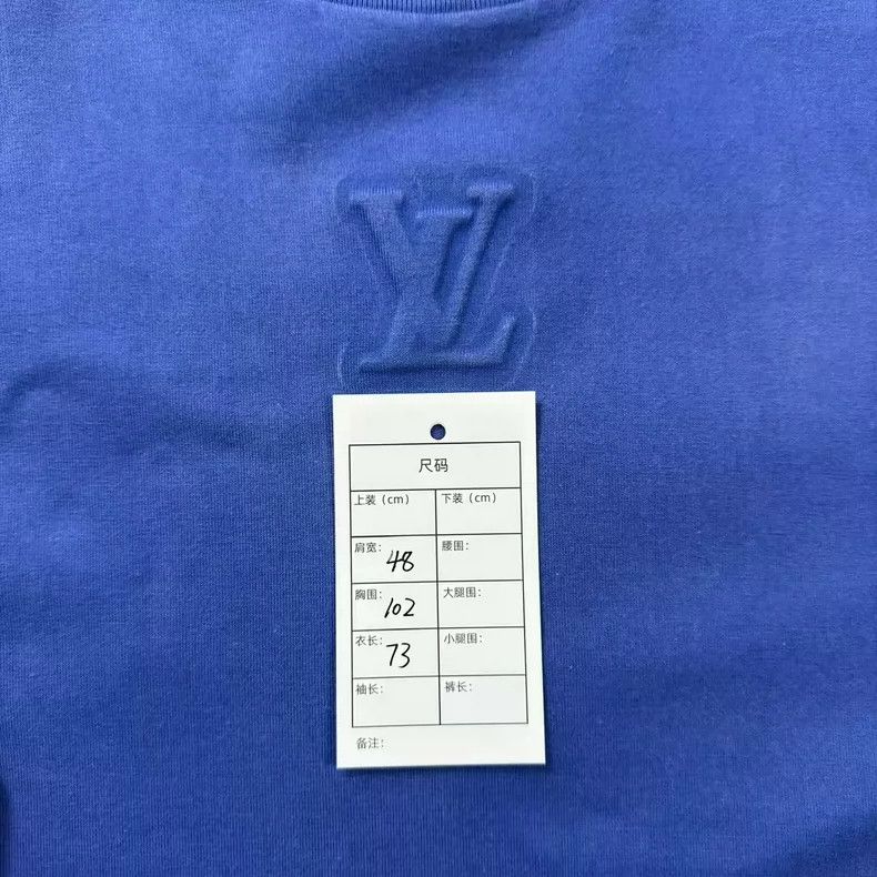 Louis Vuitton blue embossed logo short sleeve t-shirt-dmc Size US M / EU 48-50 / 2 - 5 Thumbnail