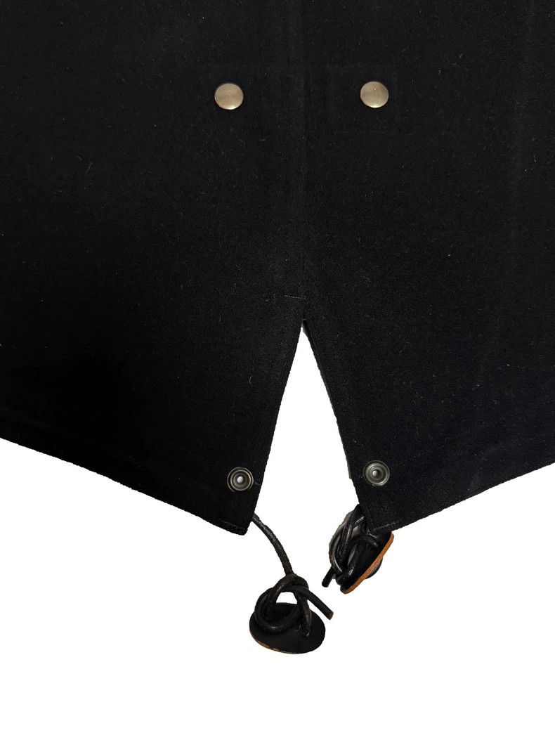 Yohji Yamamoto black wool oversized hooded coat-dmc Size US L / EU 52-54 / 3 - 3 Thumbnail