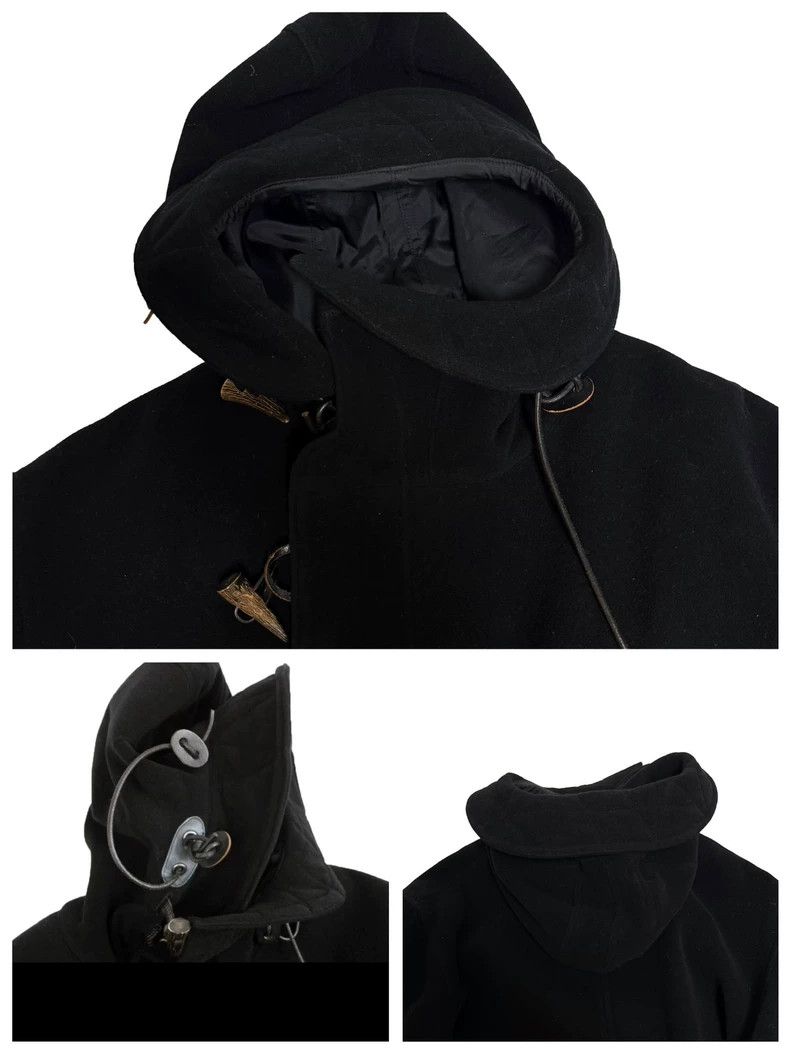 Yohji Yamamoto black wool oversized hooded coat-dmc Size US L / EU 52-54 / 3 - 7 Thumbnail