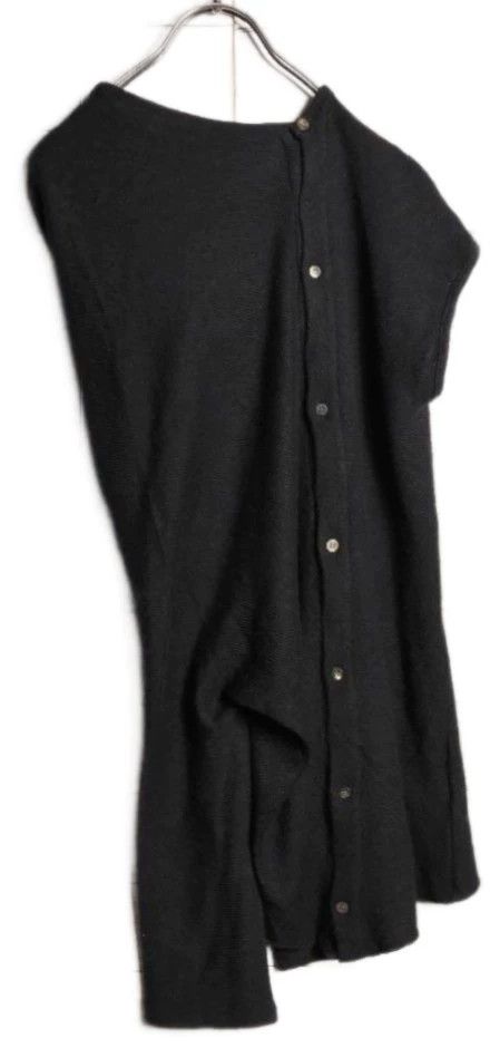 Yohji Yamamoto y's yohji yamamoto black asymmetrical cardigan-dmc Size ONE SIZE - 3 Thumbnail