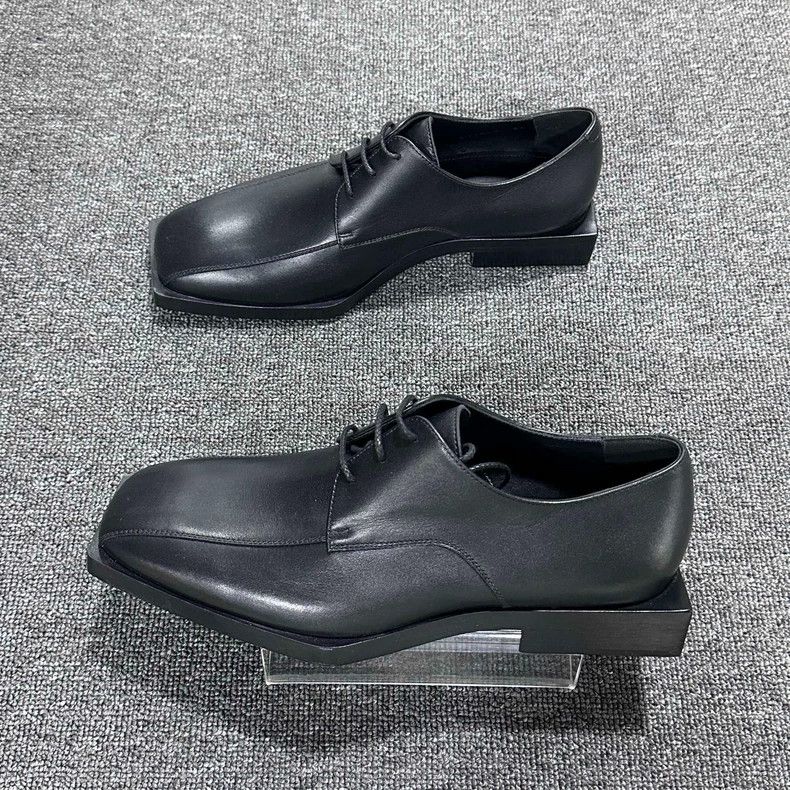 Balenciaga elegant black leather derby shoes-dmc Size US 7.5 / EU 40-41 - 3 Thumbnail