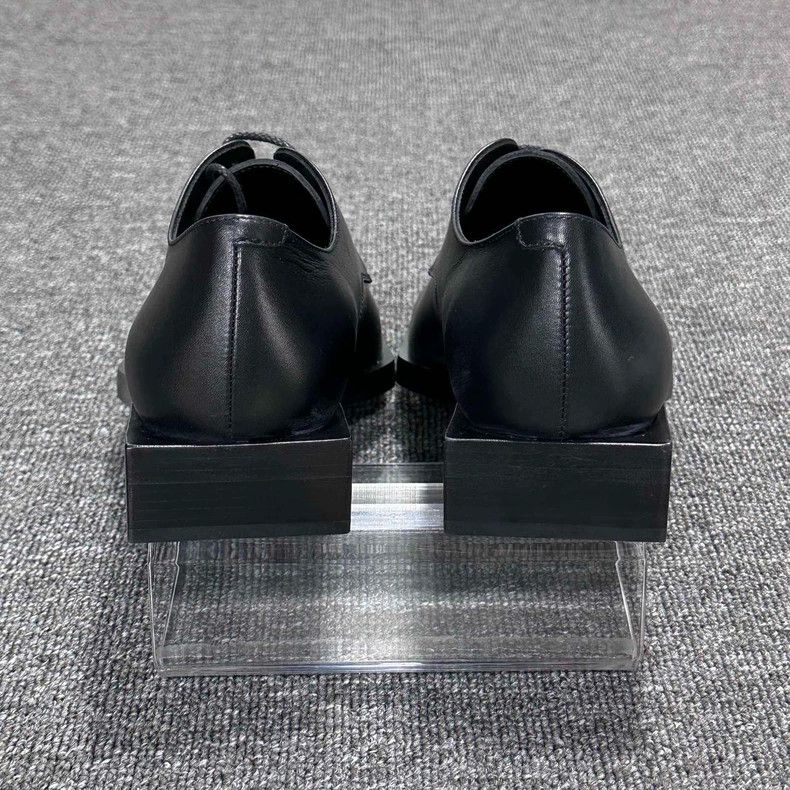 Balenciaga elegant black leather derby shoes-dmc Size US 7.5 / EU 40-41 - 5 Thumbnail