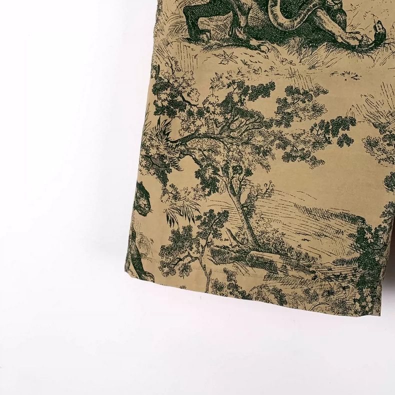 Dior christian dior brown jungle print cotton shorts-dmc Size US 34 / EU 50 - 4 Thumbnail
