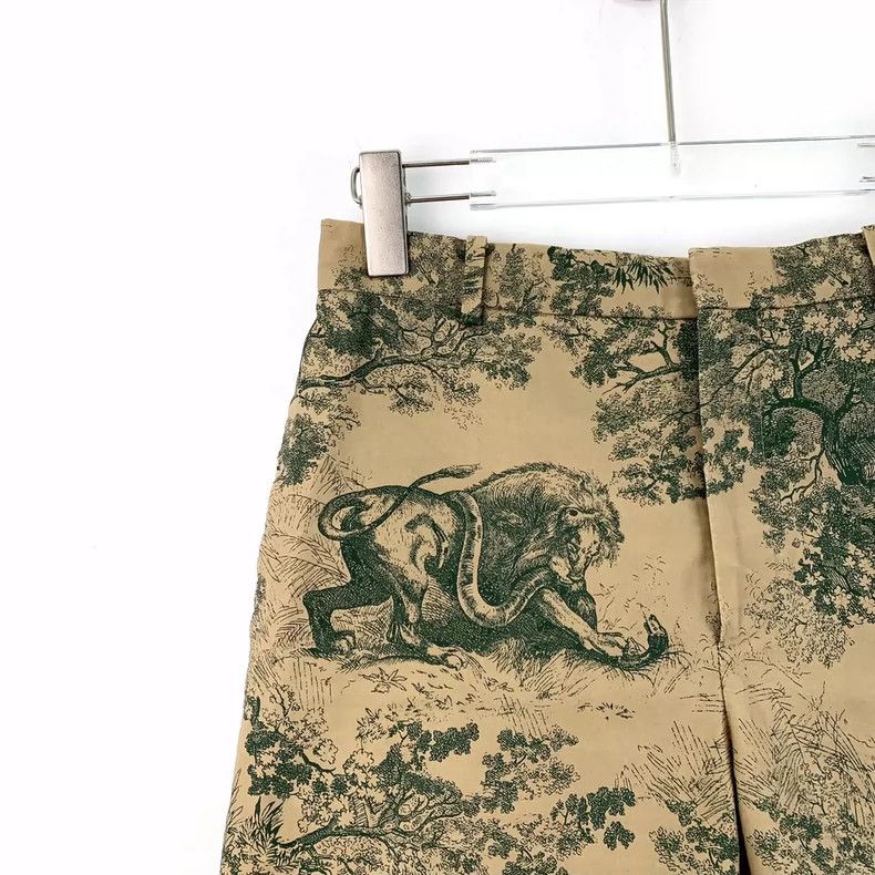 Dior christian dior brown jungle print cotton shorts-dmc Size US 34 / EU 50 - 3 Thumbnail
