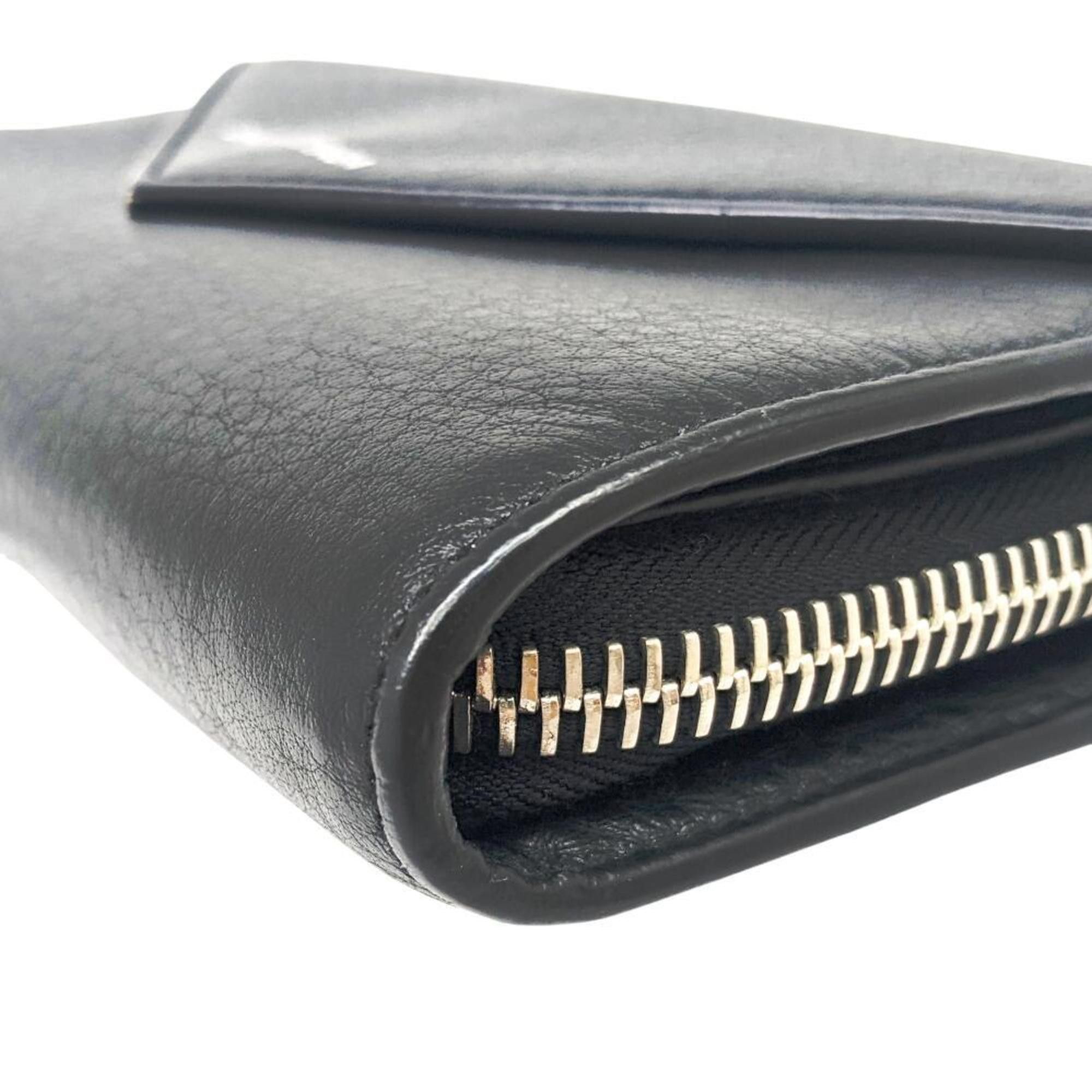 Balenciaga BALENCIAGA Paper Manny Leather Black 371661 Large Wallet Long Men's Women's Size ONE SIZE - 9 Thumbnail
