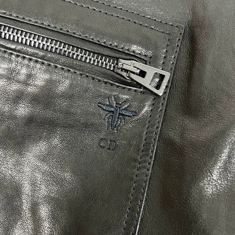 Dior black leather skirt with bee embroidery-dmc Size US 36 / EU 52 - 5 Thumbnail