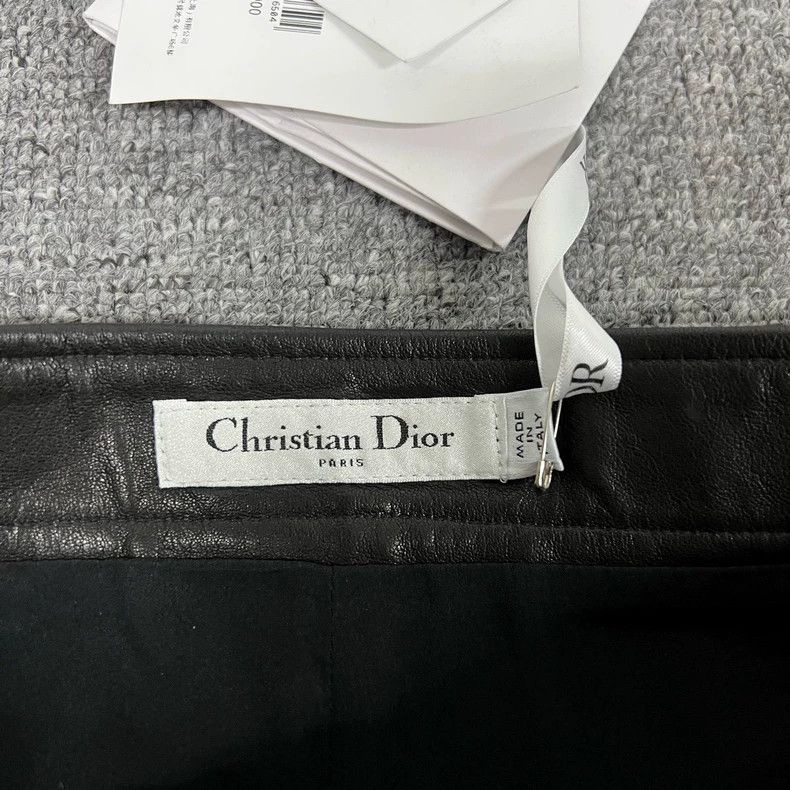 Dior black leather skirt with bee embroidery-dmc Size US 36 / EU 52 - 6 Thumbnail