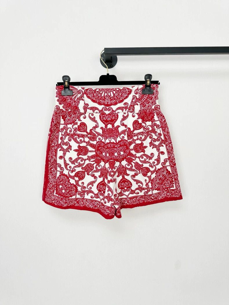 Dior Dior Red Embossed Shorts Size 38-dmc Size US 38 / EU 54 - 6 Thumbnail