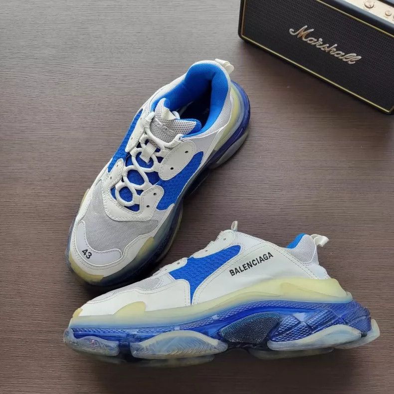 Balenciaga balenciaga triples white blue sneakers size 43-dmc Size US 10.5 / EU 43-44 - 2 Thumbnail