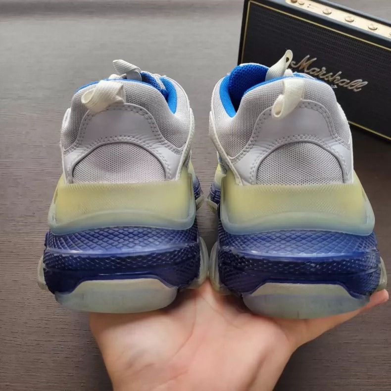 Balenciaga balenciaga triples white blue sneakers size 43-dmc Size US 10.5 / EU 43-44 - 6 Thumbnail