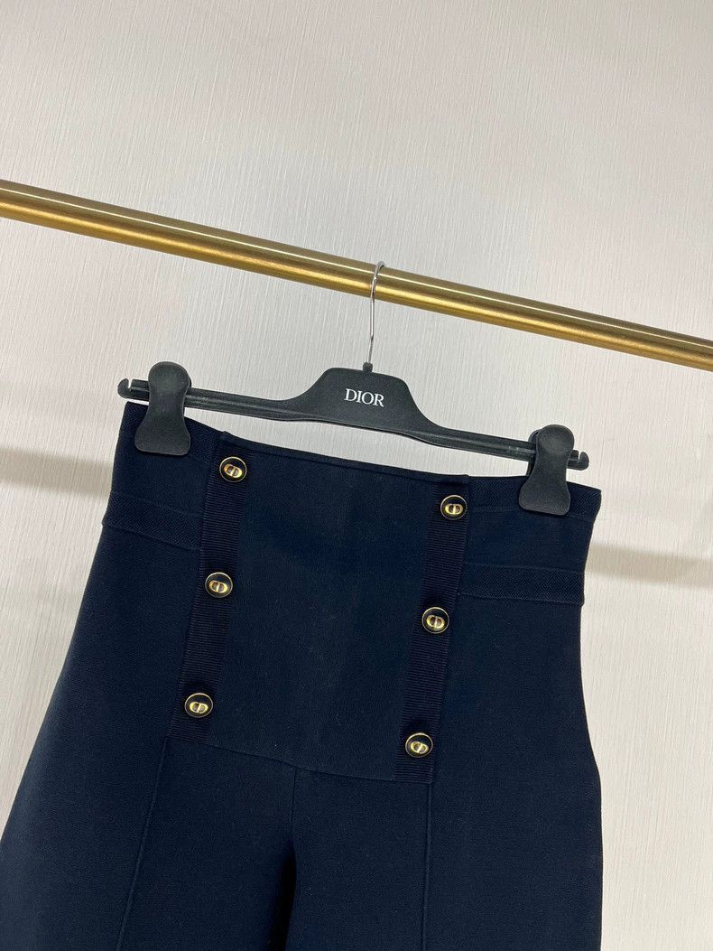 Dior dior high-waisted wide-leg pants with buttons-dmc Size US 31 - 3 Thumbnail