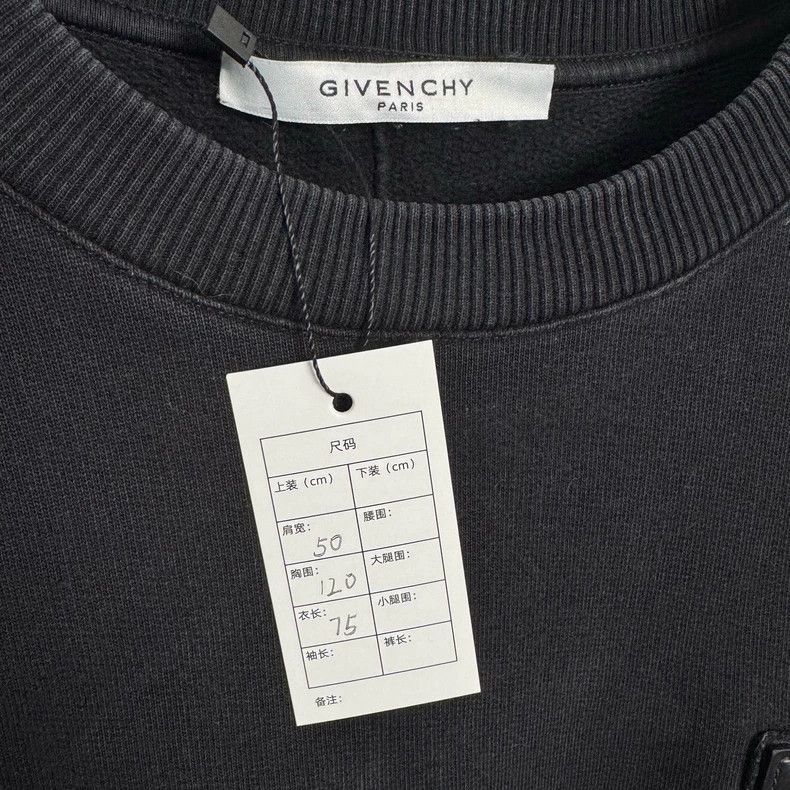Givenchy givenchy logo sweatshirt in black color-dmc Size US M / EU 48-50 / 2 - 2 Thumbnail