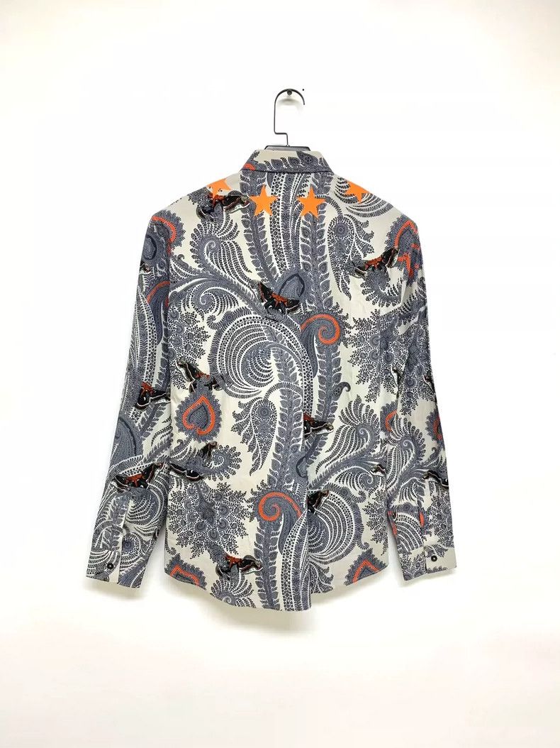 Givenchy Givenchy Patterned Long Sleeve Shirt Size 41-dmc Size US M / EU 48-50 / 2 - 2 Thumbnail