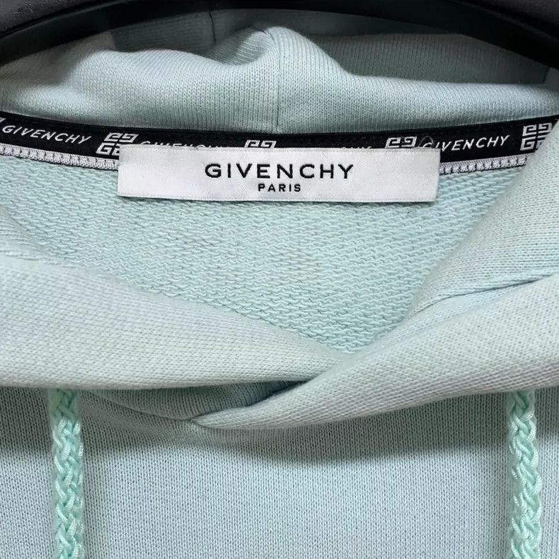Givenchy givenchy logo hoodie in mint green-dmc Size US L / EU 52-54 / 3 - 3 Thumbnail