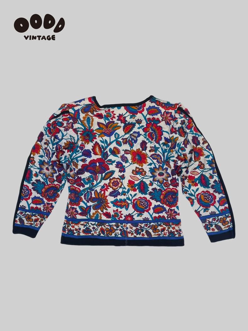 Yves Saint Laurent yves saint laurent 80s floral shoulder top-dmc Size US M / EU 48-50 / 2 - 2 Thumbnail